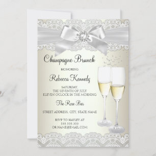 Invitation élégante de brunch au Champagne avec de