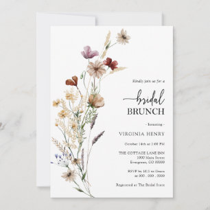 Invitation élégante de brunch de mariage floral