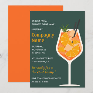 Invitation élégante de cocktail moderne pour une s