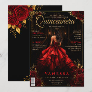 Invitation élégante de couverture de magazine pour