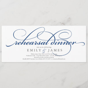 Invitation élégante de dîner de répétition de