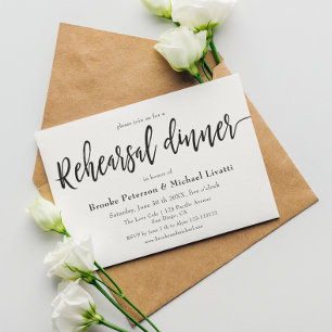 Invitation élégante de dîner de répétition de call