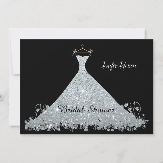 Invitation élégante de douche de mariée (Devant)