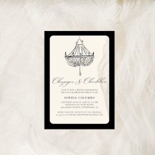 Invitation élégante de douche de mariée avec brunc