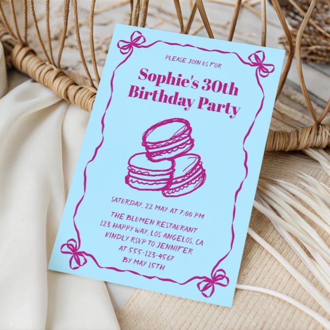 Invitation élégante de fête d'anniversaire 30 ans  (Créateur téléchargé)