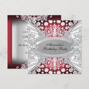 Invitation élégante de fête d'anniversaire avec di