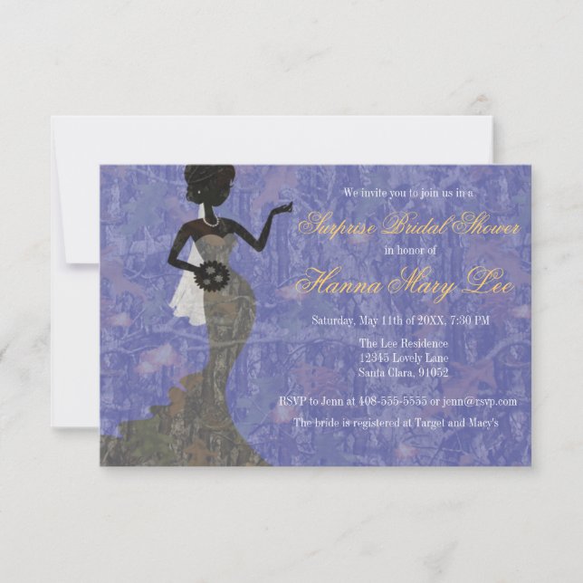 Invitation élégante de Fête de la mariée de (Devant)