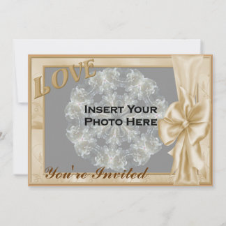 Invitation élégante de Fête de la mariée de photo
