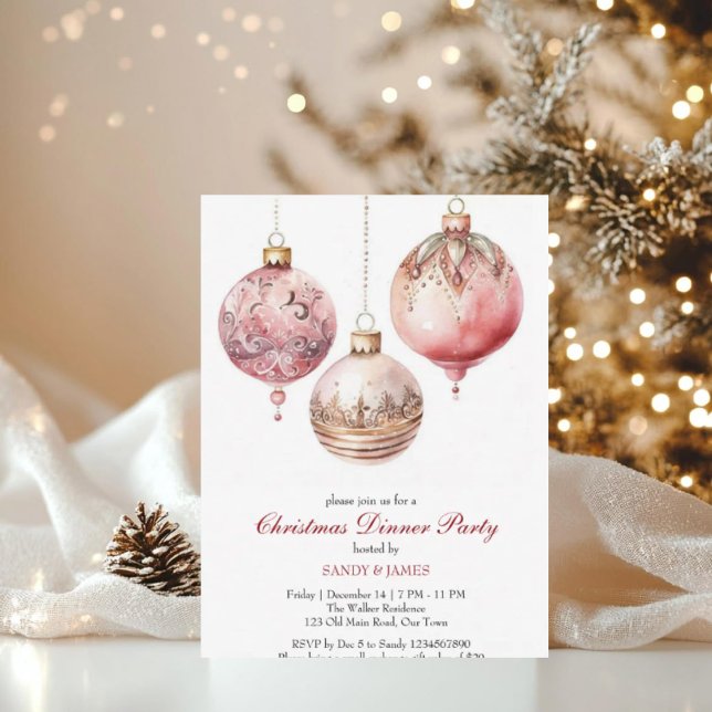 Invitation élégante de fête de Noël à l'aquarelle (Créateur téléchargé)