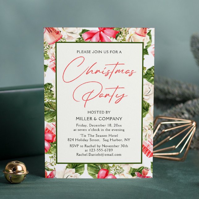 Invitation élégante de fête de Noël d'entreprise à (Créateur téléchargé)