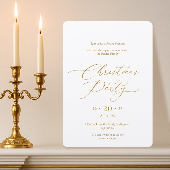 Invitation élégante de fête de Noël en écriture do (Créateur téléchargé)