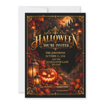 Invitation élégante de fête d'Halloween avec citro