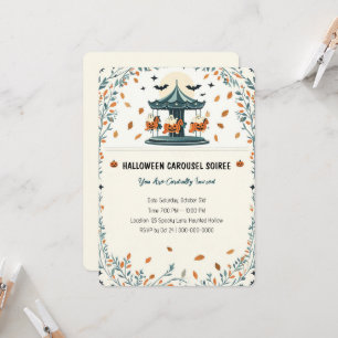 Invitation élégante de fête d'Halloween vintage