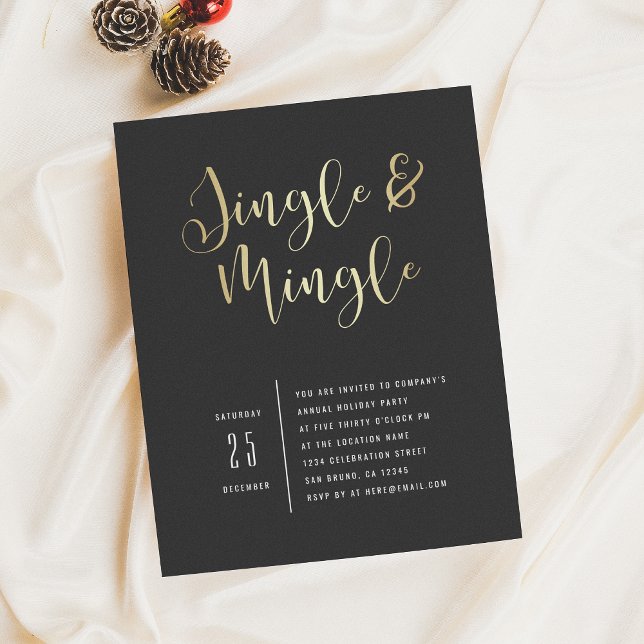 Invitation Élégante de Jingle & Mingle Party (Créateur téléchargé)