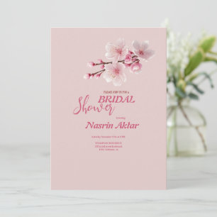 Invitation Élégante de la douche nuptiale en fleur