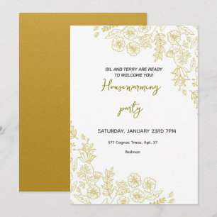 Invitation Élégante de la Fête du réchauffement du