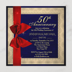 Invitation élégante de mariage bleu royal pour ann