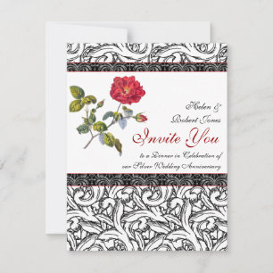 Invitation élégante de mariage et d'anniversaire d