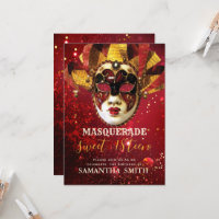 Invitation élégante de masquerade