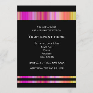 Invitation élégante de mode rose noir pour une soi