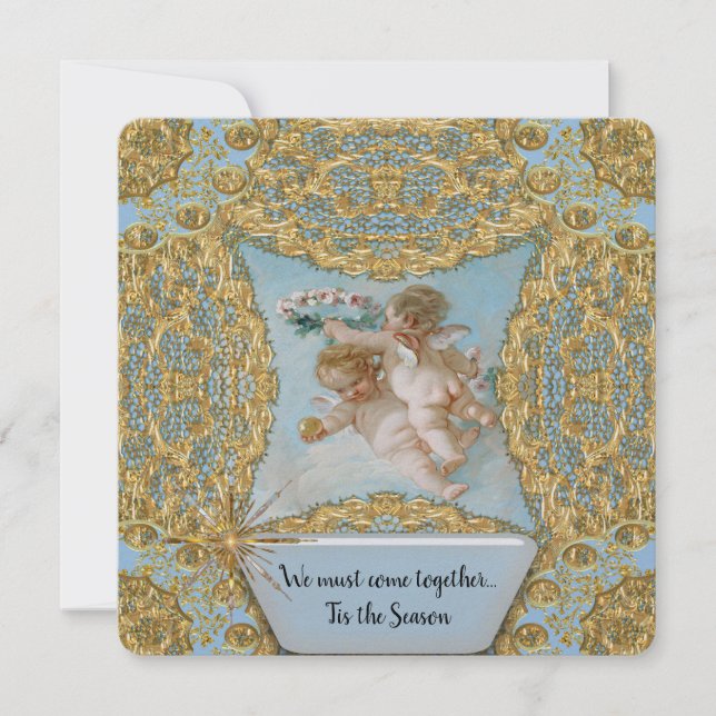 Invitation élégante de Noël Chic de vacances de Ch (Devant)