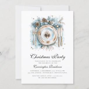 Invitation élégante de Noël pour dîner/ soirée