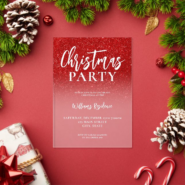 Invitation élégante de Noël pour une fête des Fête (Insitu (vacances))