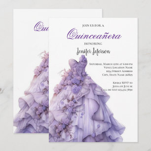 Invitation élégante de Quinceanera