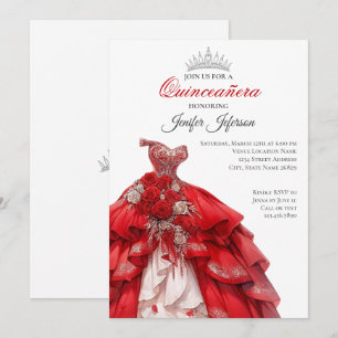 Invitation élégante de Quinceanera