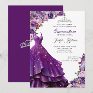 Invitation élégante de Quinceanera