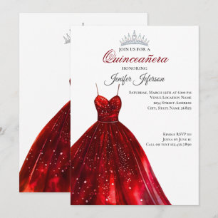 Invitation élégante de Quinceanera