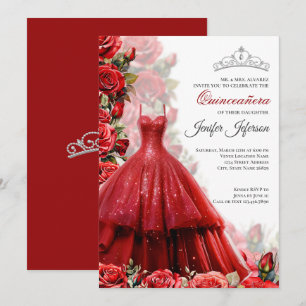 Invitation élégante de Quinceanera