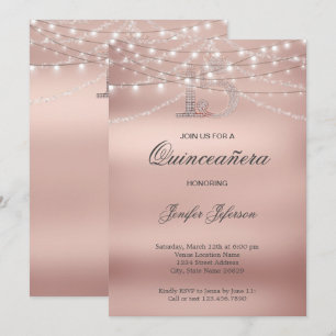 Invitation élégante de Quinceanera