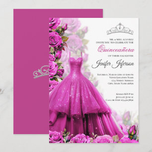 Invitation élégante de Quinceanera