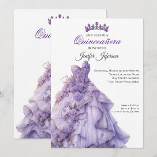 Invitation élégante de Quinceanera