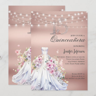 Invitation élégante de Quinceanera