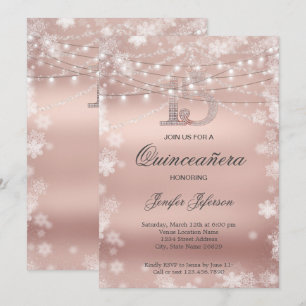 Invitation élégante de Quinceanera