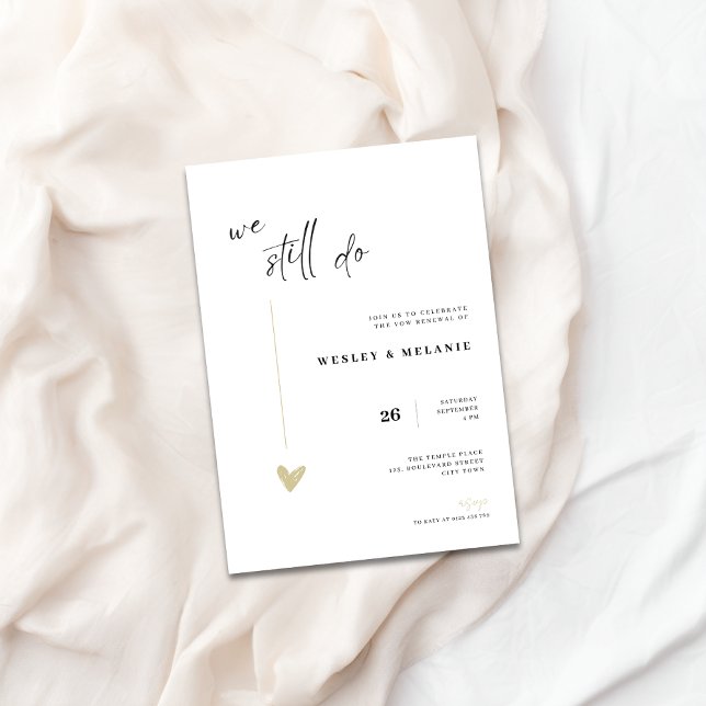 Invitation élégante de renouvellement de vœux pour (vow renewal wedding invitation)