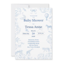 Invitation élégante de Safari pour Baby Shower Ble