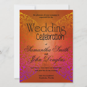 Invitation Elégante dentelle Rustique & Noir minimaliste mode