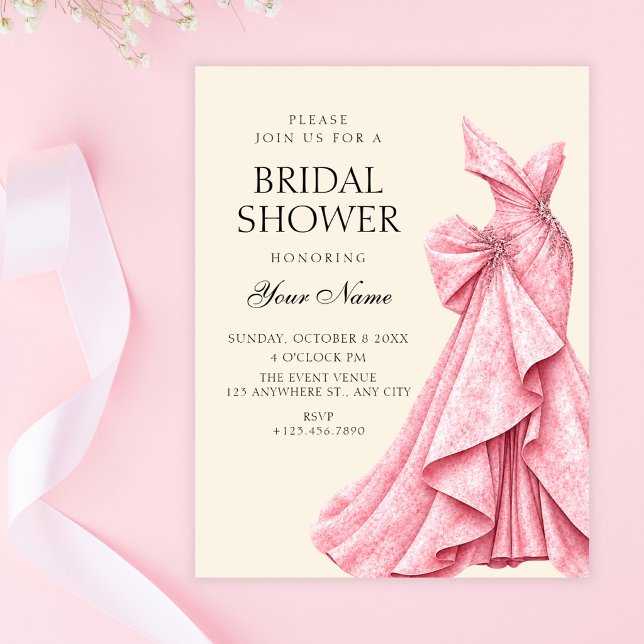 Invitation élégante douche de mariée (Créateur téléchargé)