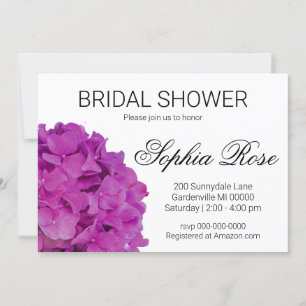 Invitation Élégante douche nuptiale magenta rose