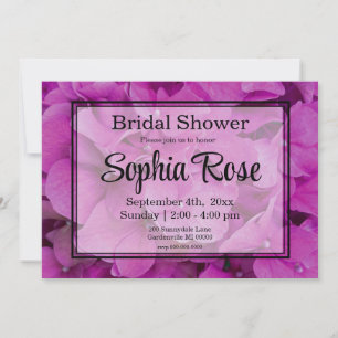 Invitation Élégante douche nuptiale magenta rose