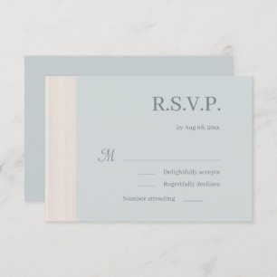 Invitation Elégante Dusty Blue Wood Graines Graines Mariage R