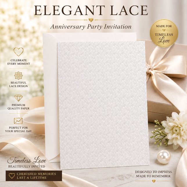 Invitation élégante en dentelle pour une fête d'an (Créateur téléchargé)