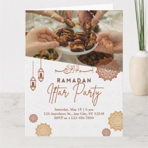 Invitation élégante en or pour Iftar de Ramadan av