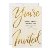 Invitation élégante en or pour une fête