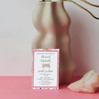 Invitation élégante en Sweet sixteen rose