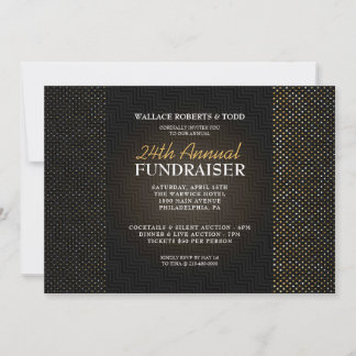 Invitation Élégante enchère Corporate Gala de financement Inv