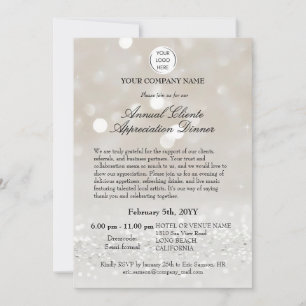 Invitation Elégante entreprise Cliente appréciation Dîner